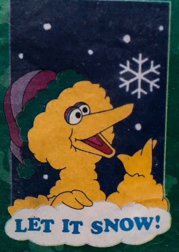 Sesame Street BIG BIRD Let It Snow Winter Holiday Christmas Yard Flag 28