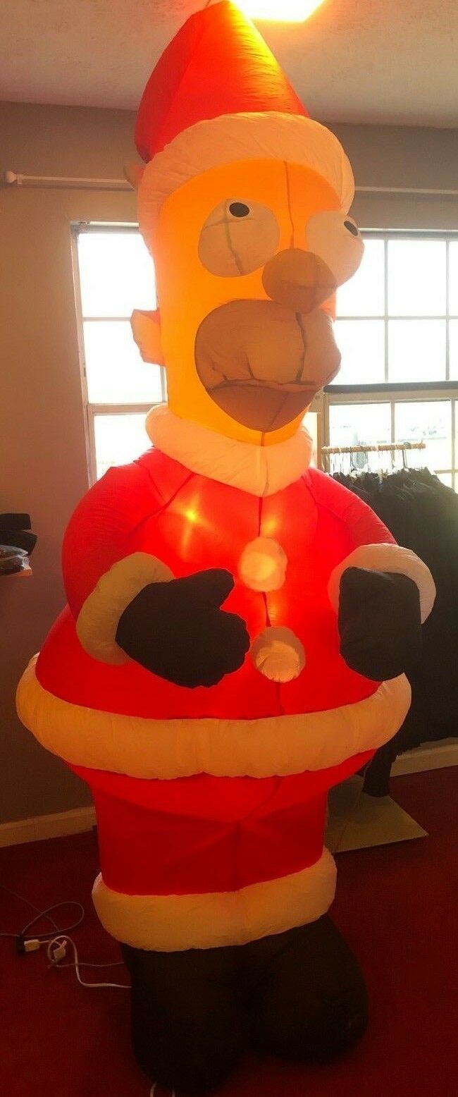 Homer Simpson Santa Inflatable 8 feet tall Free Shipping