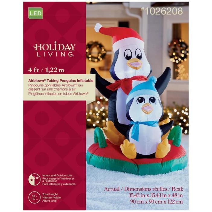 Holiday Living 4-ft Lighted Penguin Christmas Inflatable