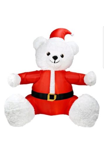 NEW Christmas Gemmy 6 FOOT ANIMATED Hugging Teddy Bear Inflatable Airblown