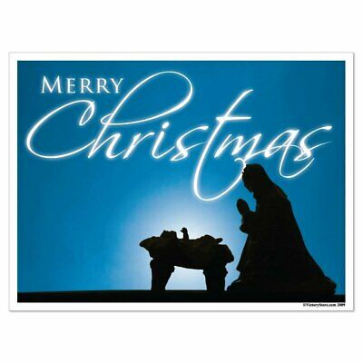 Merry Christmas Yard Sign, Mary and Baby Jesus Christmas Sign/Banner