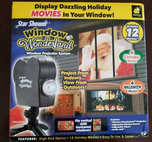 STAR SHOWER Window Wonderland Holiday Movie Projector Christmas & Halloween NEW