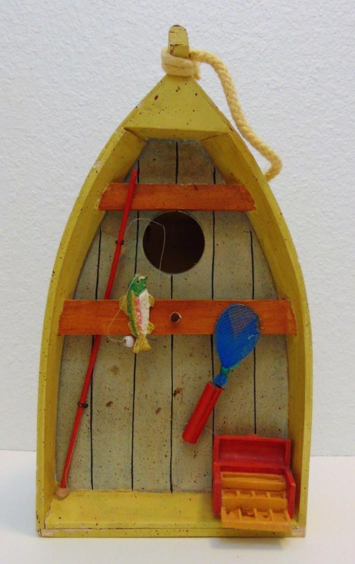 Fishing Boat Bird Home Decor House Garden Yard Patio