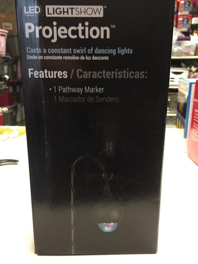 NEW-2 sets of Gemmy Projection LED Lightshow Kaleidoscope Pathway Markers 30