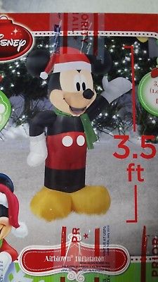 DISNEY MICKEY MOUSE CHRISTMAS AIRBLOWN INFLATABLE LED LIGHTS UP YARD DECOR new