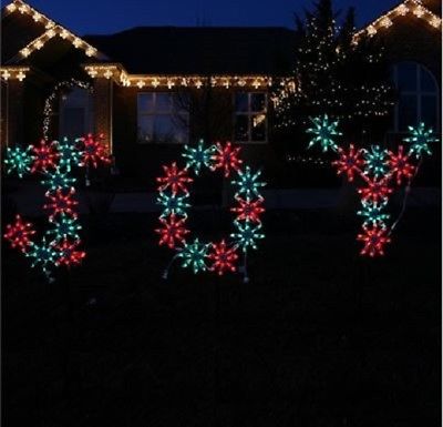 LG Christmas JOY Multicolor Sign Outdoor LED Lighted Decoration Steel Wireframe