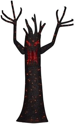 Animated Tinsel Ghost Tree 72