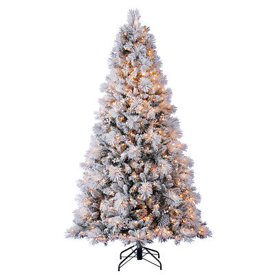 Home Heritage 7.5 Foot Snowdrift Spruce Artificial Christmas Tree with Lights