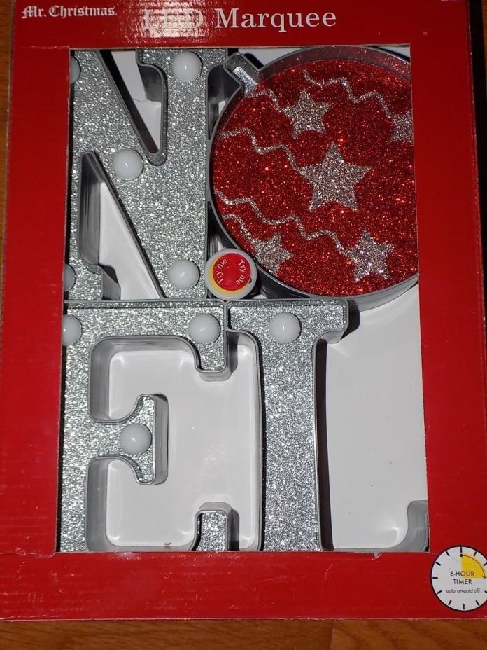 NEW Noel LED Light-Up Mr. Christmas Marquee Sign Outdoor Decoration - FREE SHIP
