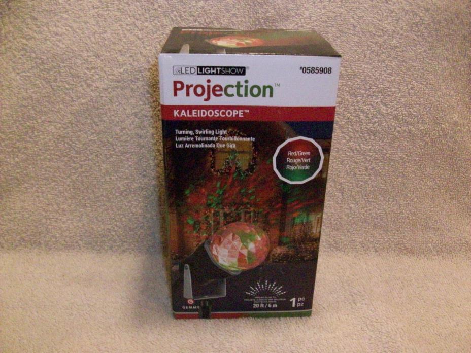 Gemmy Kaleidoscope LED Projection Light in Red/Green with Motion