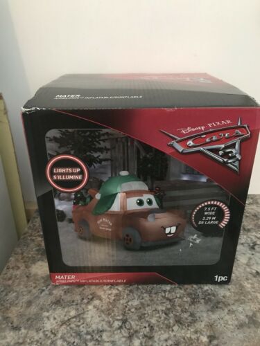 Airblown Inflatable Mater From Disney Cars 3 With Hat On Lights Up New