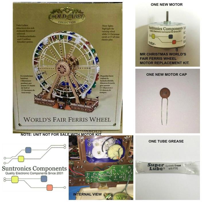 Mr Christmas Worlds Fair Ferris Wheel (Gold Label)-REPLACEMENT PART - MOTOR KIT