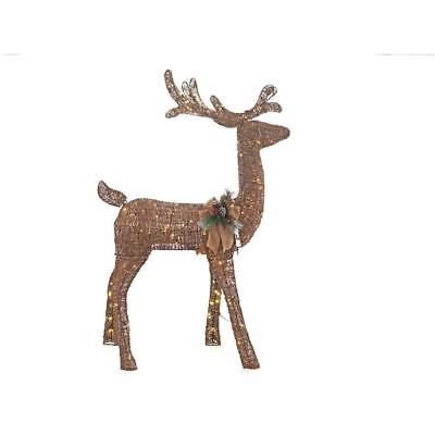 Home Accents Holiday TY454-1511-0 5 ft. Pre-Lit Grapevine Animated Standing Deer
