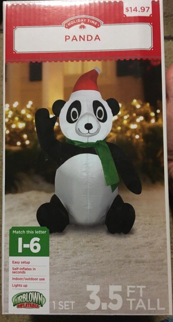 Holiday Time Inflatable Panda 3.5 Ft Tall Airblown Gemmy Christmas Outdoor Decor