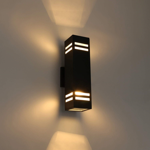 Cerdeco 67351TZ Brandon 2-Light Outdoor Wall Lamp, Sand Textured Black with [UL
