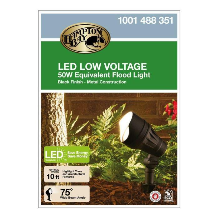 LED Landscape Flood Light Low-Voltage 50-W Equivalent Black Outdoor Integrated