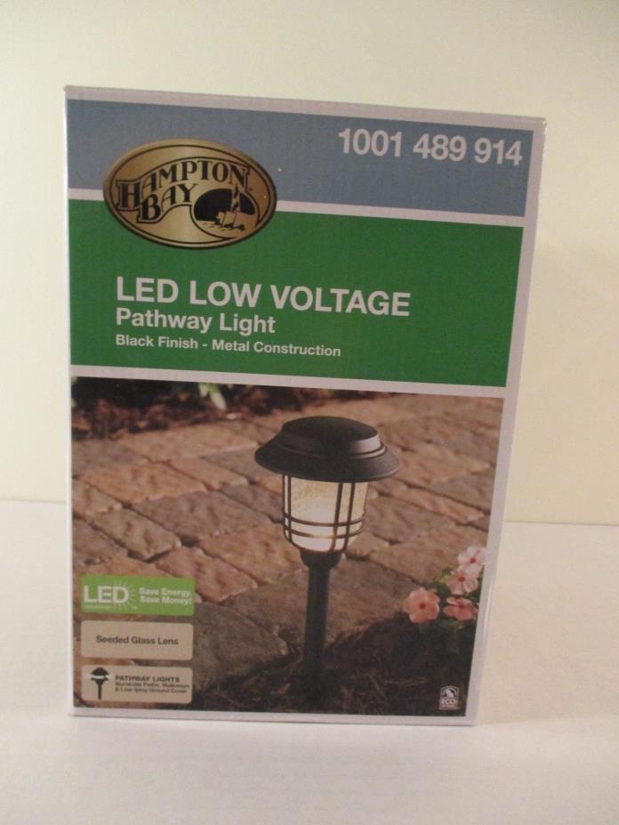 Landscape Path Light Seeded Glass Low-Voltage Black Outdoor LED Mission Style