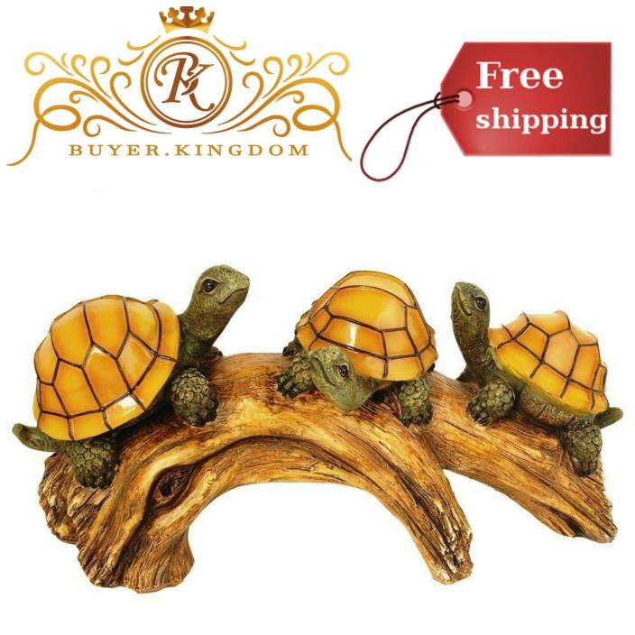 New Outdoor LED Light Garden Decor Turtles Automatic Glow At Night Solar Powered