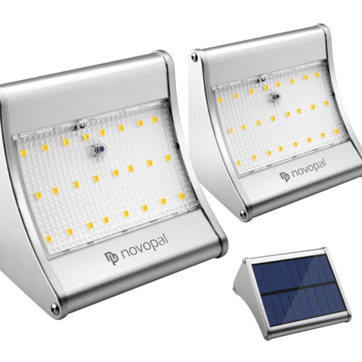 Motion Sensor Solar Lights Outdoor - 450 Lumens 24 LED Waterproof Wireless Power