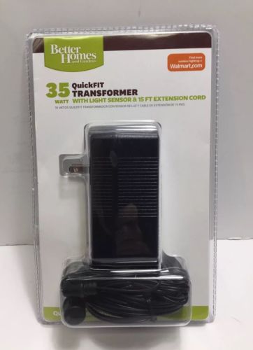 Better Homes & Garden 35 Watt Quickfit Transformer w/ Light Sensor 15ft Cable