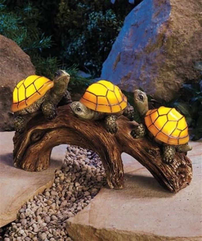 THREE SOLAR MOSAIC TURTLE ANIMALS ~NEW YARD GARDEN DECOR