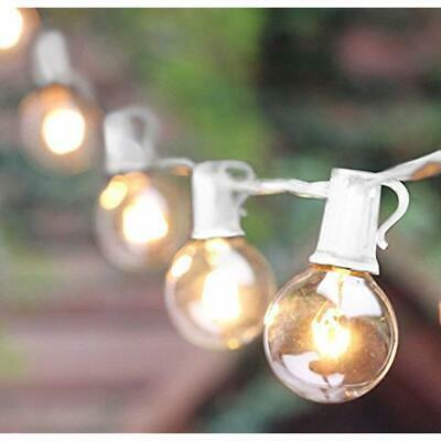 50Ft Outdoor String Lights Patio With Clear Globe G40 Bulbs, UL Certified For -