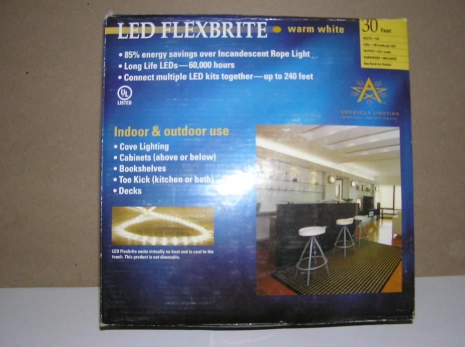 American Lighting LR-LED-WW-30 LED FLEXBRITE KITS  Rope Lights - Warm White 30Ft