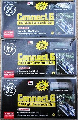 3 Set 100 Clear Mini String Light GE Connect 6 Commercial, 300 Wedding, Party