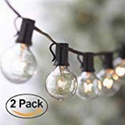 String Lights Backyard Patio Light Clear Globe Bulbs Indoor Outdoor Decor New