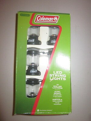 Coleman LED String Lights, 10 Mini LED Lanterns NIP