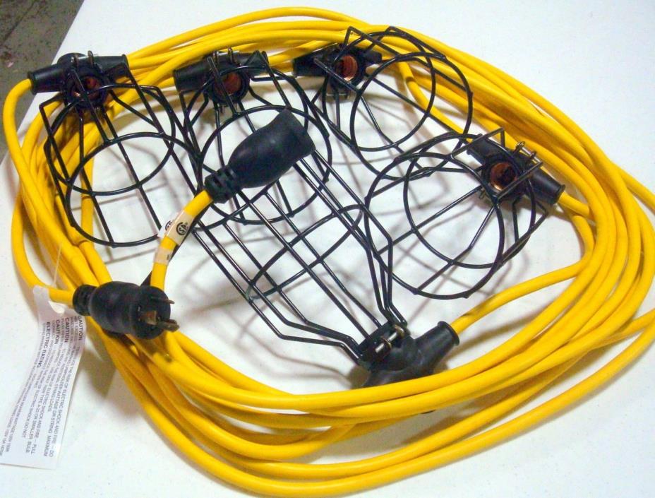 50 ft. 5 Bulb Indoor/Outdoor Metal Cage String Lights Bayco SL-7316