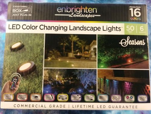 Enbrighten Seasons 6 packs of LED Color-Changing Landscape Lights Up to 50ft NEW