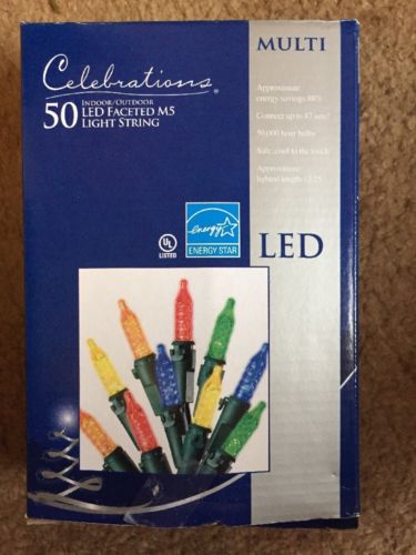 Celebrations LED50 Indoor/outdoor Color Mini Lights Green Wire 12'Lighted Length