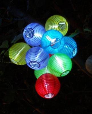 Solaration 2004 Solar Party Decorations Fairy Lights with 10 Color Lanterns