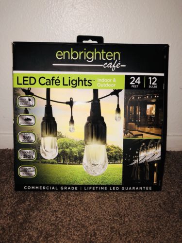 Enbrighten Café LED Lights 24ft Long Indoor/Outdoor