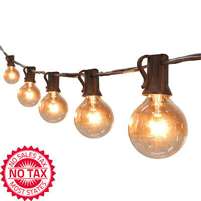Globe String Lights G40 UL Listed Patio Lights For Decor 25Ft With 25 Clear Bulb