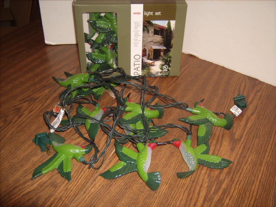 2 Sets HUMMINGBIRD Outdoor /Indoor Patio Light Sets - 20 Lights