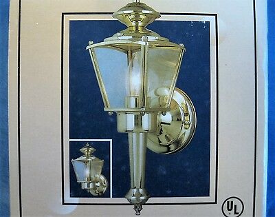 Outdoor Wall Light Solid Brass With Bright Brass Finish - Convertible NEW