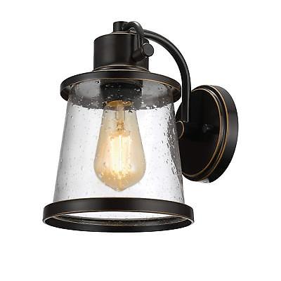 Globe Electric Charlie 1-Light Oil Rubbed Bronze LED Outdoor Wall Mount Sconc...