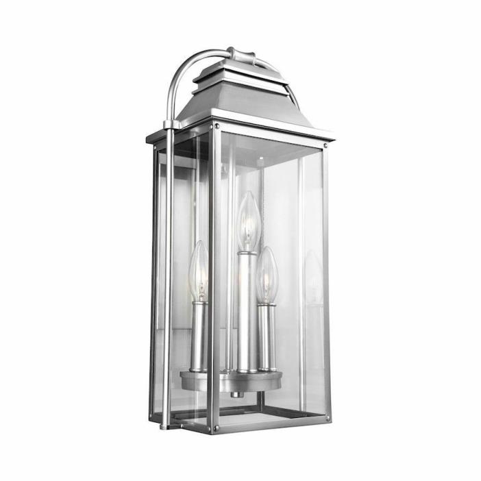 Feiss OL13200PBS Wellsworth Outdoor Wall Light Painted Brushed Steel