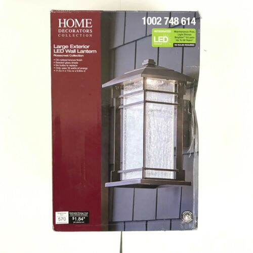 Home Decorators Collection 1-Light Oil Rubbed Bronze Outdoor Integrated LED