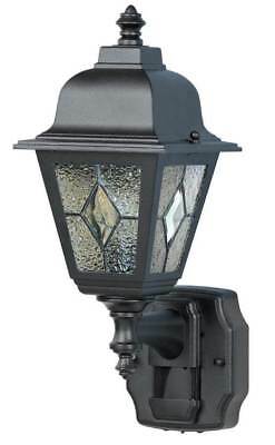 180-Degree Motion Activated Classic Cottage Lantern in Black [ID 136447]