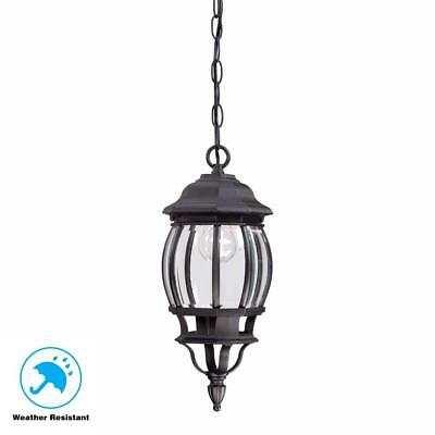 Hampton Bay 1-Light Black Outdoor Hanging Lantern For Wet Locations Gently Used