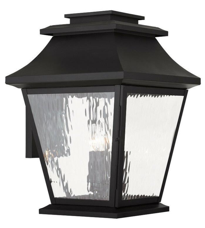 NEW Livex Lighting 20240-04 Hathaway 4-Light Outdoor Wall Lantern, Black $944.36