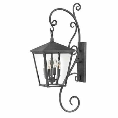 Hinkley Trellis Aged Zinc Four-Light 11-Inch Outdoor Wall Mount - 1436DZ
