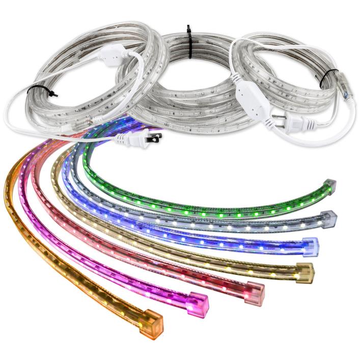 FREE SHIPPING CLEARANCE BOX OF LED 5050 STRIP LIGHTS IN PINK AND COOL WHITE