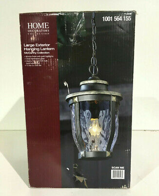 Home Decorators McCarthy Large 1-Light Bronze Outdoor Chain Hung Lantern