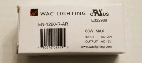 WAC Lighting EN-1260-R-AR Black 12 Volt Non-Enclosed Electronic Transformer
