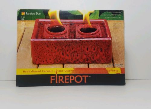 NEW Pandora Duo Red Ceramic Firepot by Bird Brain