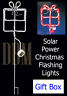 Solar Power Holidays Christmas Gift Box Flashing Lights Lawn Decoration